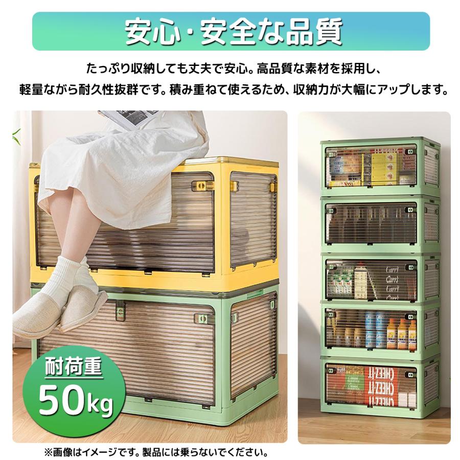同じサイズ2点購入で3点発送収納ボックス折畳みキャスター付 5面開閉
