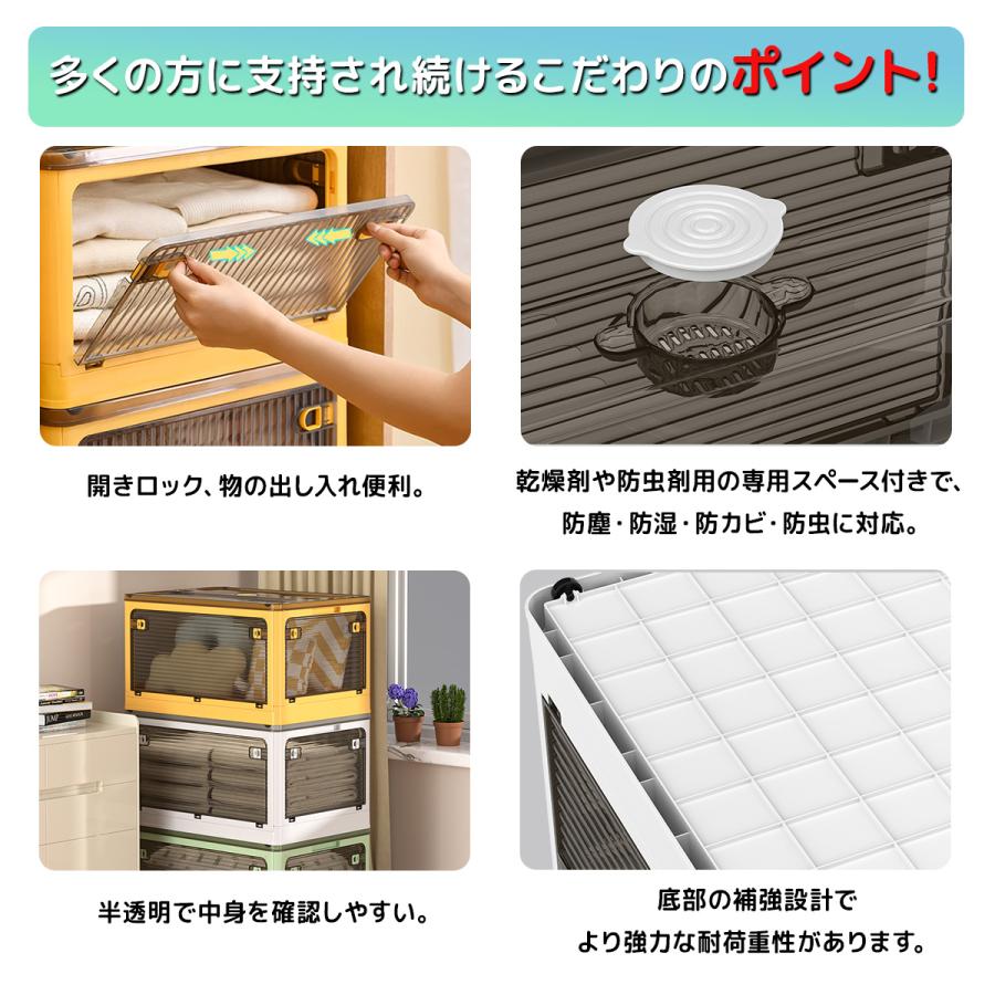 同じサイズ2点購入で3点発送収納ボックス折畳みキャスター付 5面開閉