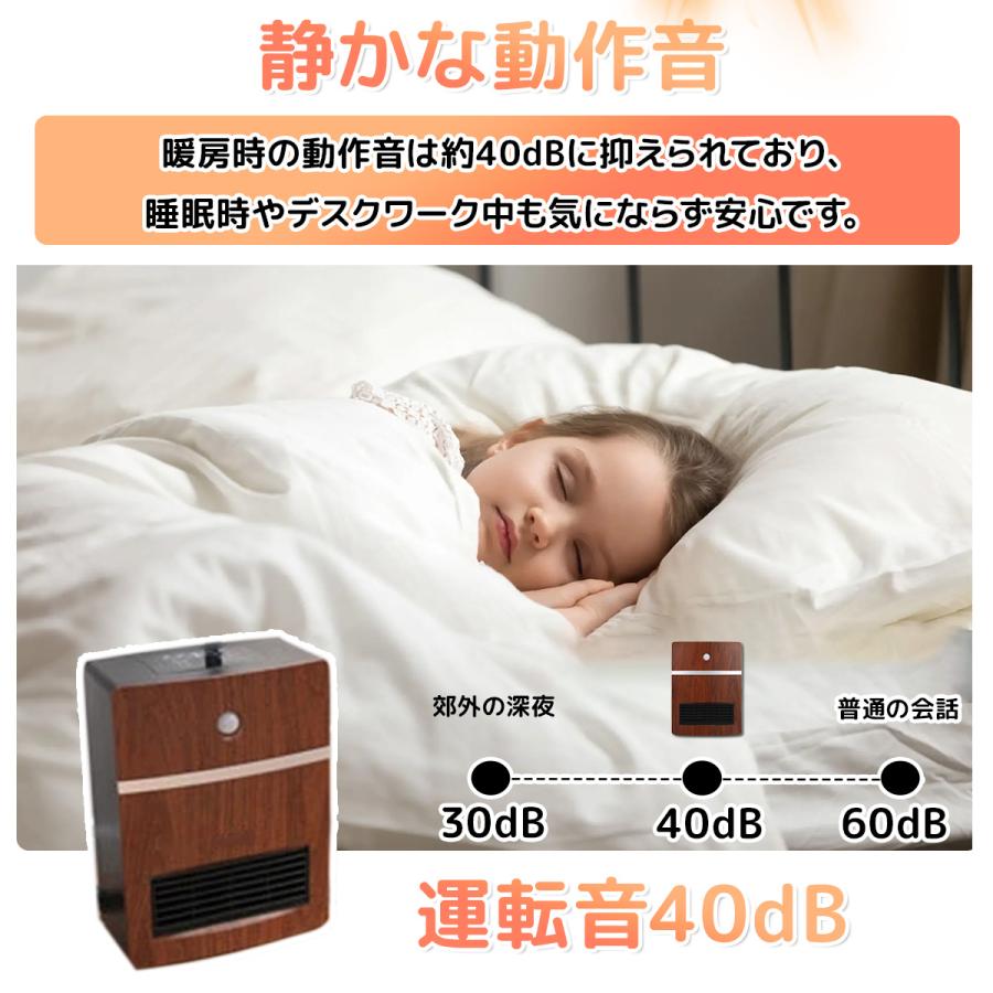 1年保証付人感センサー付 セラミックヒーター 1200W 即暖 3段階調温