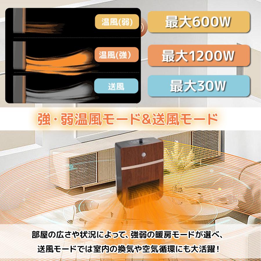 15%オフ 1年保証付人感センサー付 セラミックヒーター 1200W 即暖 3