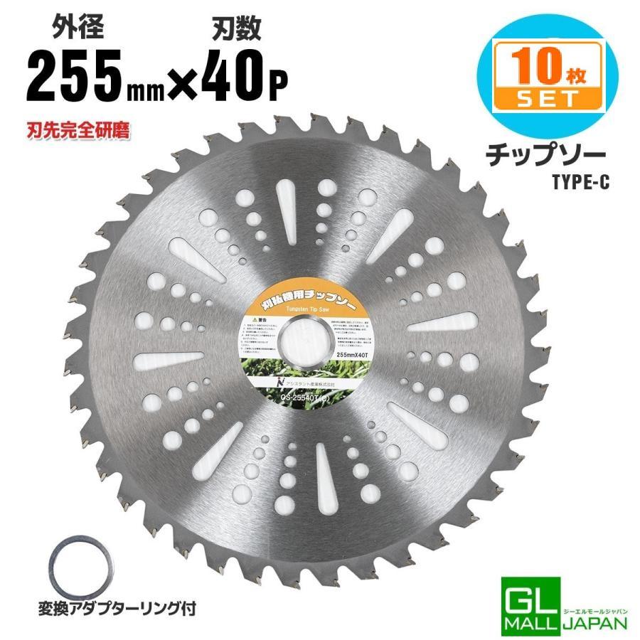 チップソー お得 10枚セット草刈機用替え刃 草刈り機 草刈チップソー