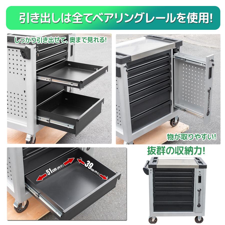 期間セール7/5まで 工具付き ローラーキャビネット+245点工具セット