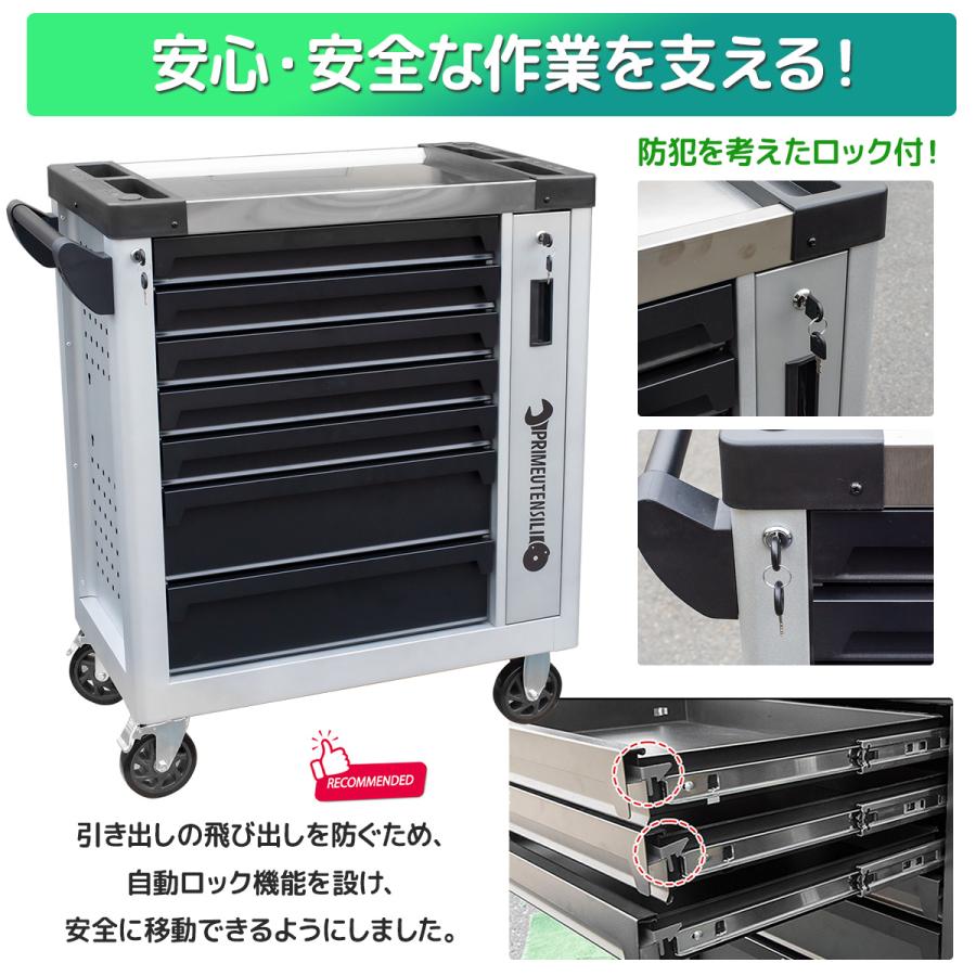 期間セール6/2まで 工具付き ローラーキャビネット+245点工具セット 
