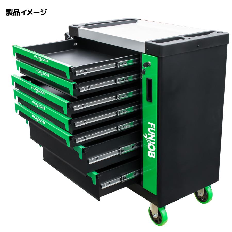 頑丈+贅沢なバーチカルドロワー付け！7段 キャビネット ツールボックス