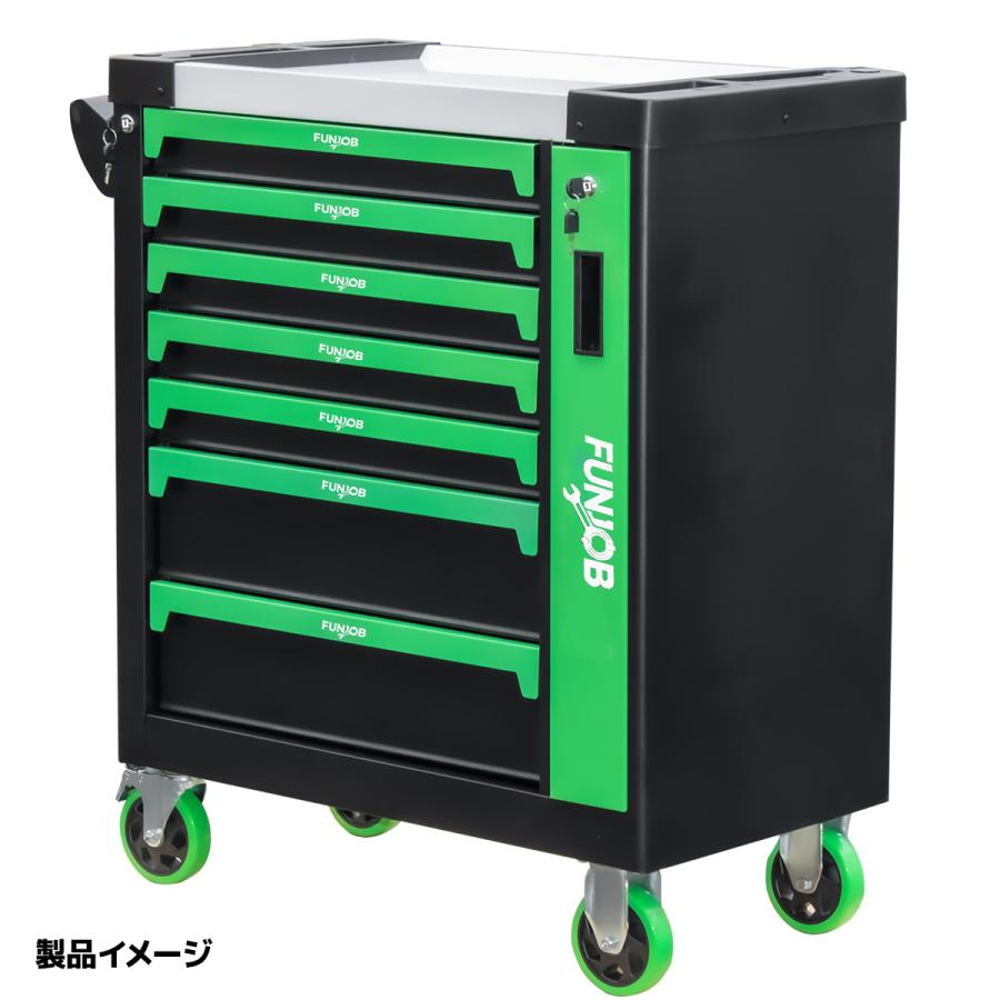 頑丈+贅沢なバーチカルドロワー付け！7段 キャビネット ツールボックス