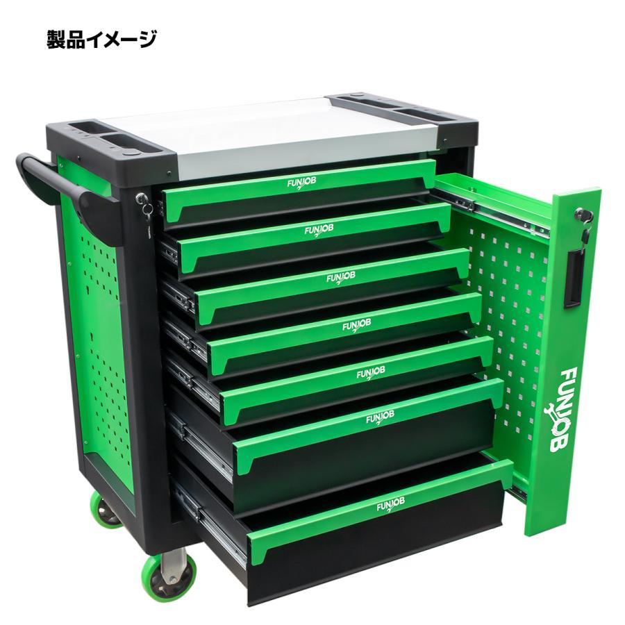 頑丈+贅沢なバーチカルドロワー付け！7段 キャビネット ツールボックス