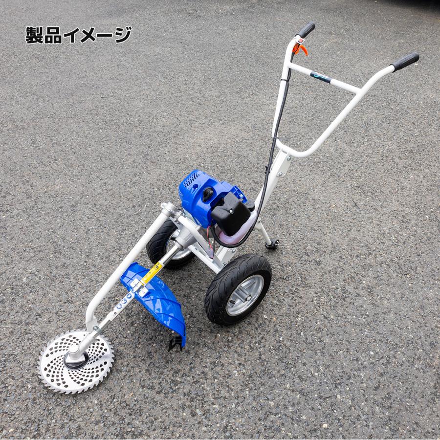 腰疲れにくい手押し式エンジン草刈機 刈払機 2ストローク52cc