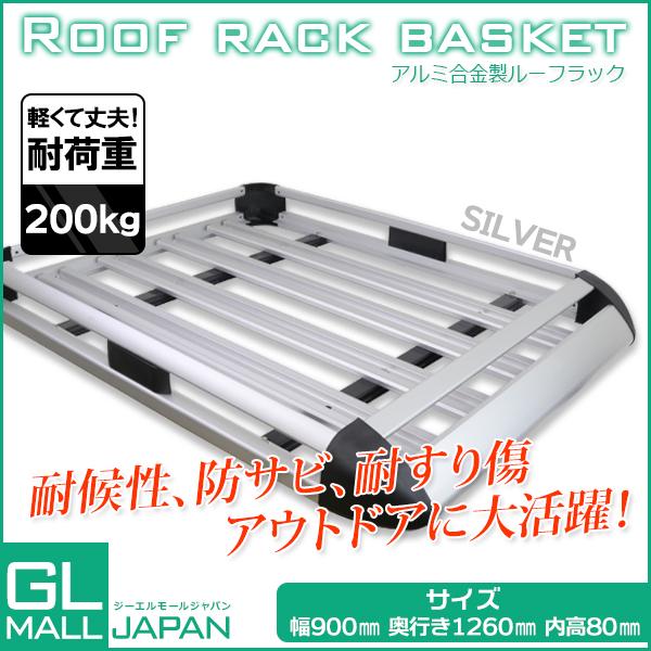 特別企画 ルーフラック 440LBS 汎用 アルミ製ルーフキャリア バスケット カーゴ 耐荷重200kg 外径サイズ：1260x900x140ｍｍ アウトドア 荷物固定積載の画像