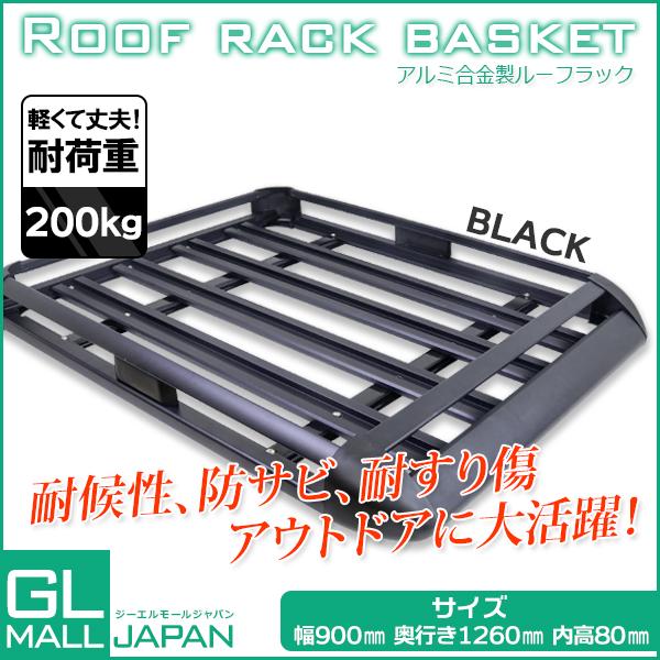 特別企画 ルーフラック 440LBS 汎用 アルミ製ルーフキャリア バスケット カーゴ 耐荷重200kg 外径サイズ：1260x900x140ｍｍ アウトドア 荷物固定積載の画像