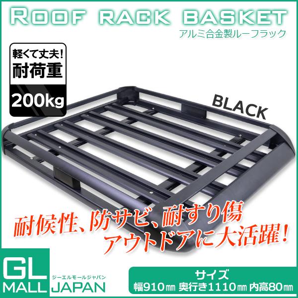 特別企画  ルーフラック 440LBS 汎用 アルミ製 ルーフキャリア バスケット カーゴ 耐荷重200kg 外径サイズ：1110x910x140ｍｍ荷物固定 旅行 積載 キャリーの画像