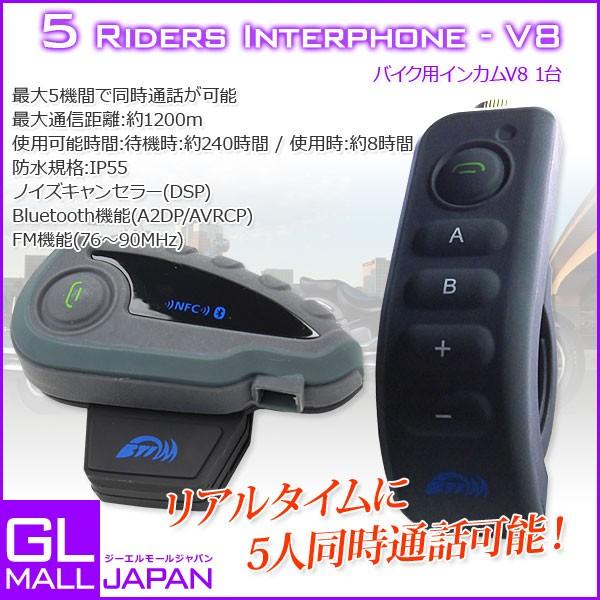 日本全国送料無料 インターコム バイク用インカム Bluetooth V8 バイクインカム 5人同時通話可能 Ysgl Income V8 1k Gl Mall Japan 通販 Yahoo ショッピング 高い素材 Indiansocietyforhairrestoration Com