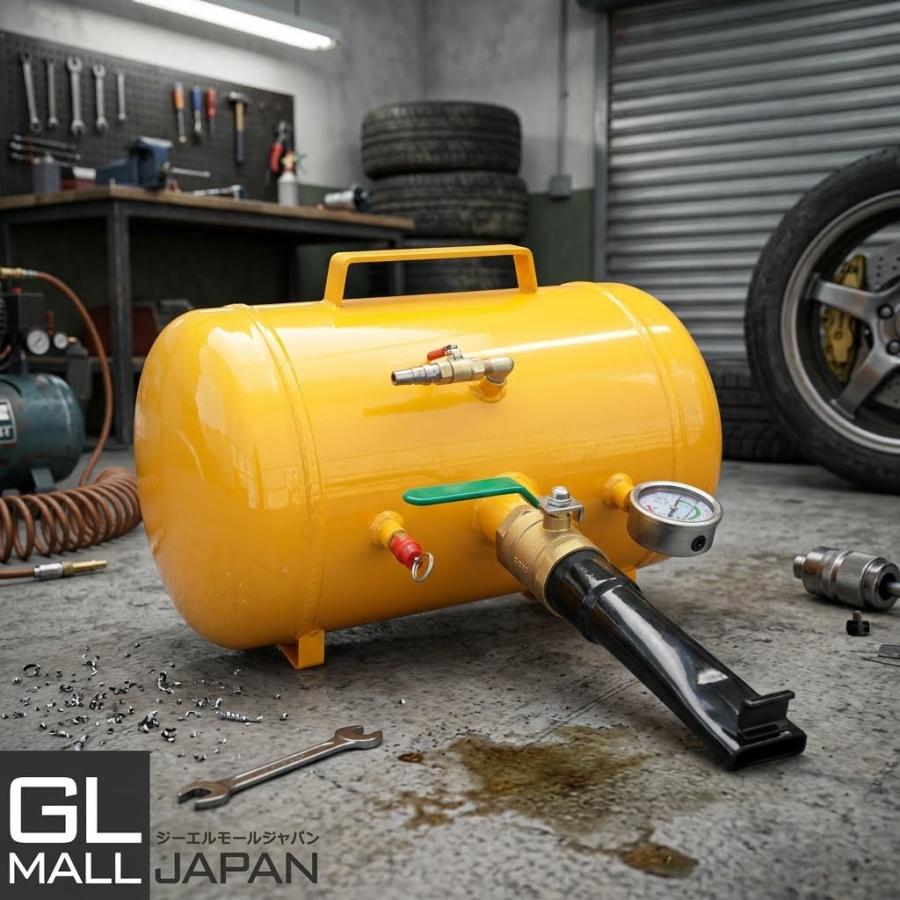 エアービードブースター 20L オイルゲージ付き 安全弁付 空気入