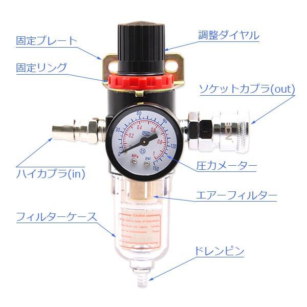 エアーレギュレーター 水分分離 圧力調整 エアツール コンプレッサーに 