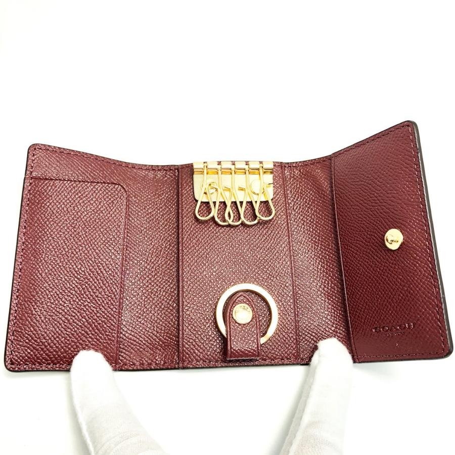 COACH レディース 5連 キーケース レザー ブランドキーケース 