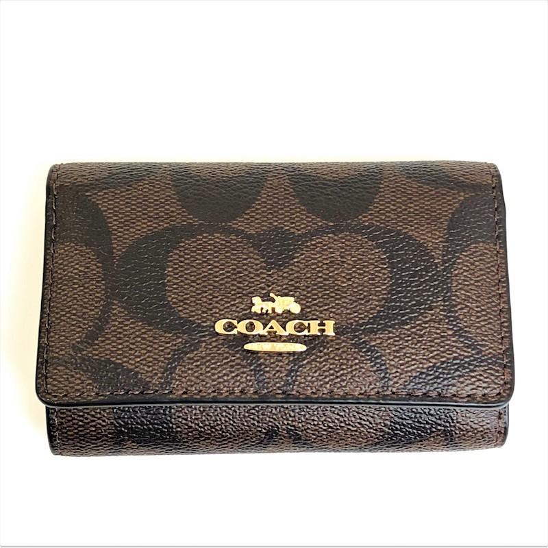 COACH コーチ キーケース レディース シグ ブランドキーケース レディースキーケース アウトレット商品 ギフト おしゃれ F77998 茶 ピンク｜global-eyes-light｜03