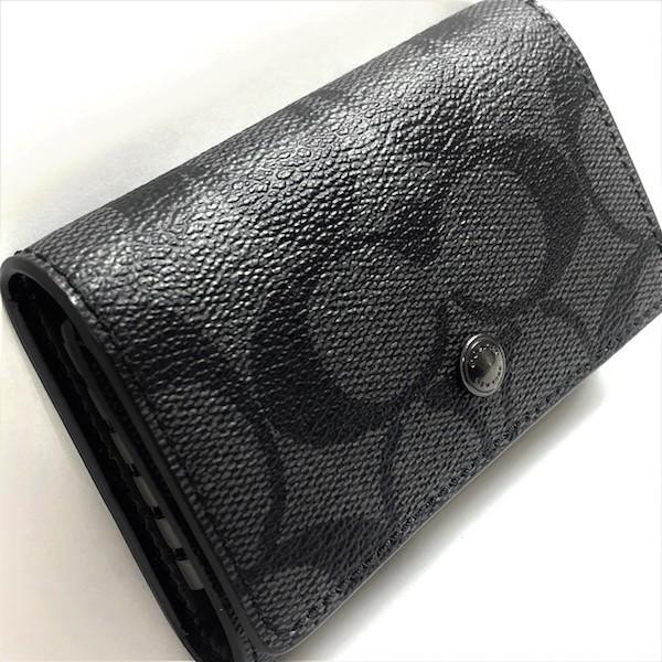 COACH（コーチ） キーケース メンズ シグネチャー F78675 グレー 黒