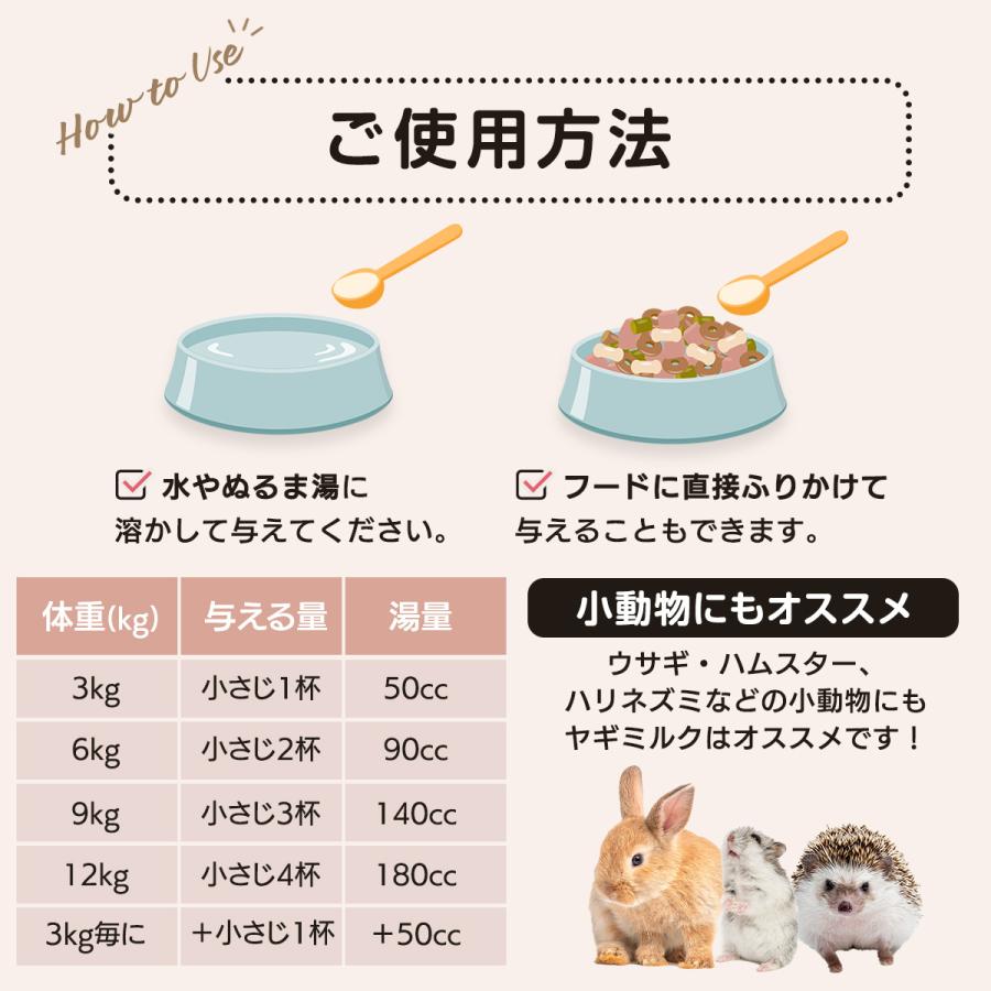 ヤギミルク 犬 猫 無添加 オランダ産 全脂粉乳 ミルペコ 100g 3個セット｜global-hospitality｜06