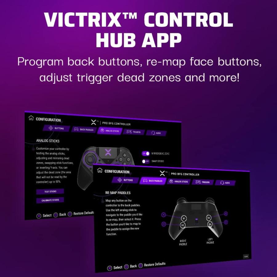 PDP Victrix Pro BFG Wireless Controller for PS5, ビクトリクス プロコントローラー PS5 ブラック 【SONYオフィシャルライセンス商品】 【国内正規品】｜global-oasis-shop｜06