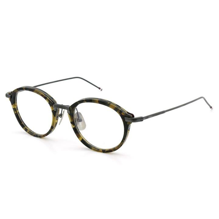 トムブラウン THOM BROWNE. 眼鏡 メガネ ラウンド HOYA伊達レンズ使用 TB-011-B べっ甲 Tokyo Tortoise ボックス めがねフレーム 鼈甲 トータス チタン｜global-round