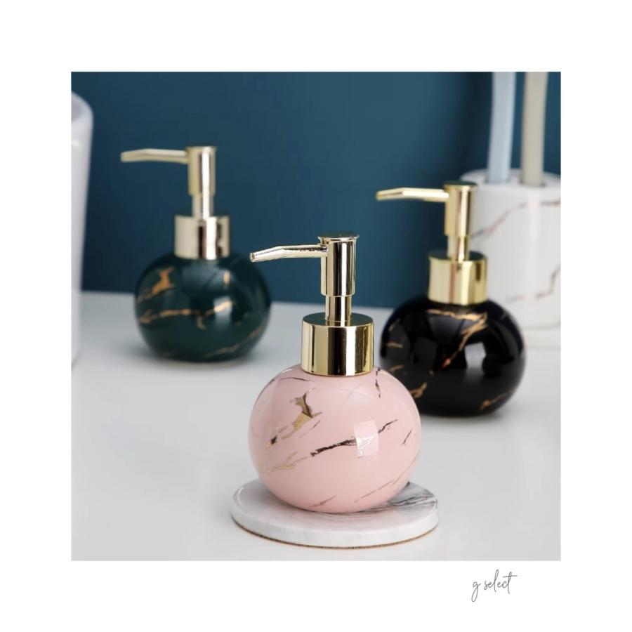 陶器製大理石調ソープディスペンサー 北欧 丸型 かわいい 陶器 ディスペンサー マーブル 高級 ピンク G Select 通販 Yahoo ショッピング