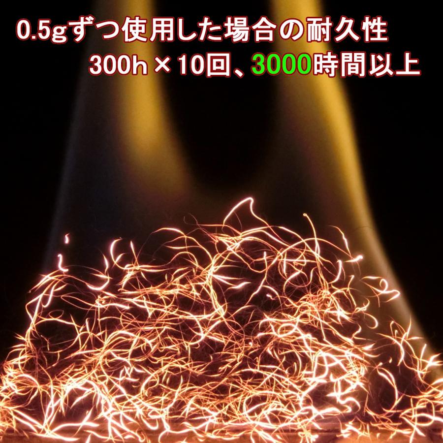 グローメタルファイバー 5g 日本製 バイオエタノール暖炉用アクセサリー 繰り返し使える 金属繊維｜global-shop-rb｜06