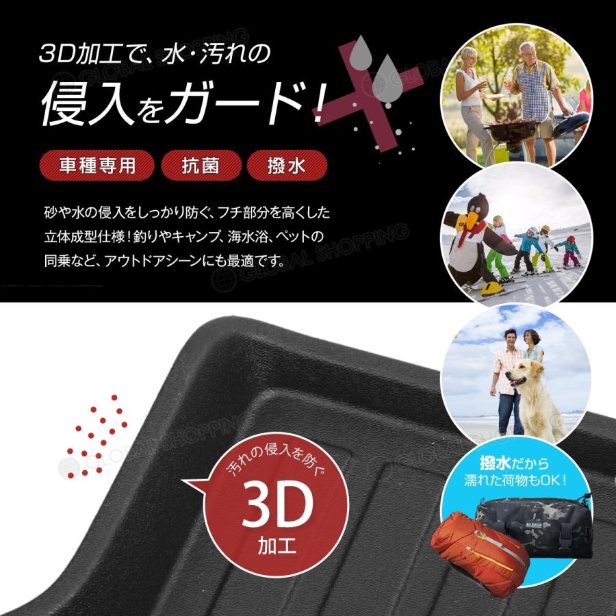 ハイゼットトラック ハイゼット 3D立体設計 3Dマット 3D立体マット 3D フロアマット 防水マット ラバーマット 防水 ラバー フロア 立体カーマット AT車専用設計｜global-shoppinginc｜03