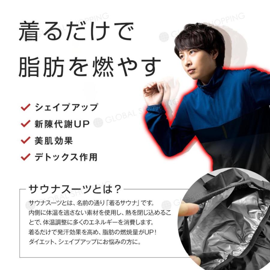 サウナスーツ ブルー M メンズ レディース 男女兼用 ダイエットスーツ