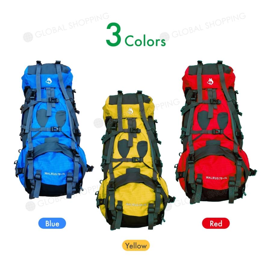 バックパック ザック リュック リュックサック 容量70+5L かばん 防水 軽量 アウトドア キャンプ 登山 大容量 大型 メンズ ...