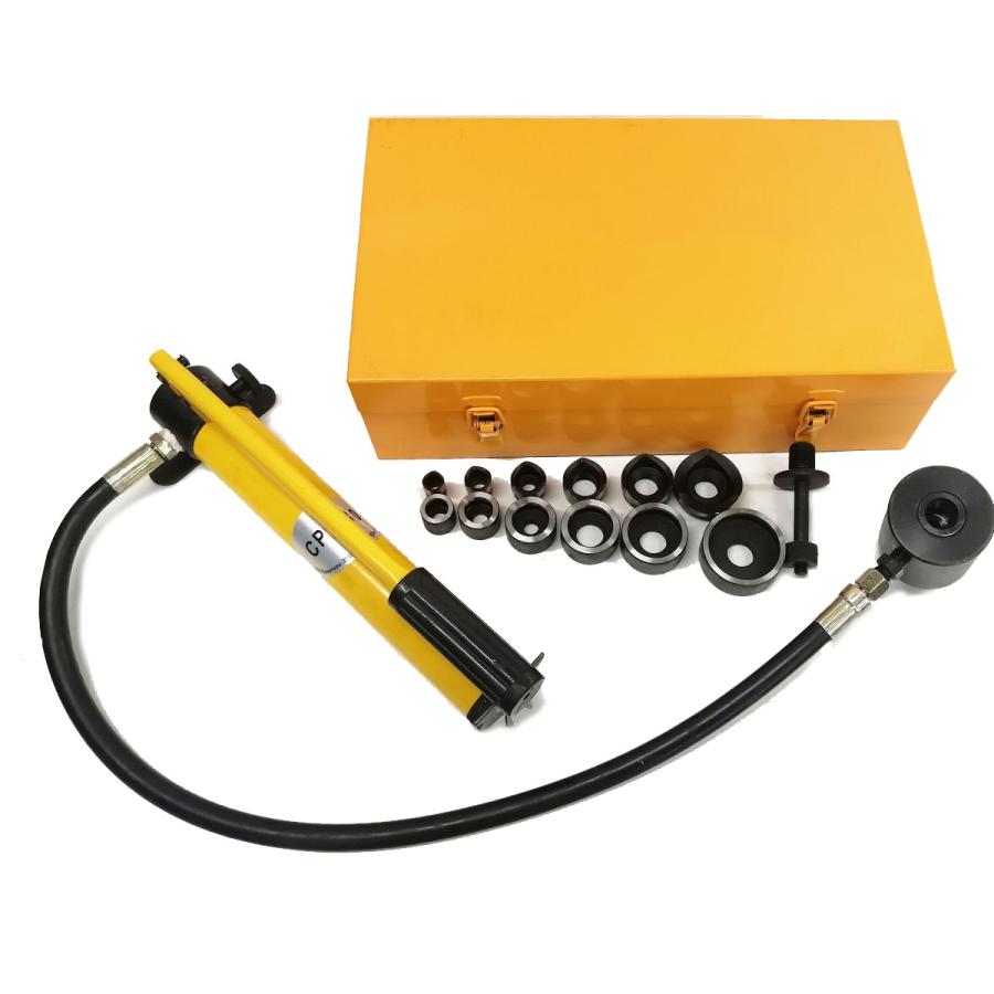 油圧パンチャー 手動 15t ダイス6個セット付き 油圧工具 パンチャー