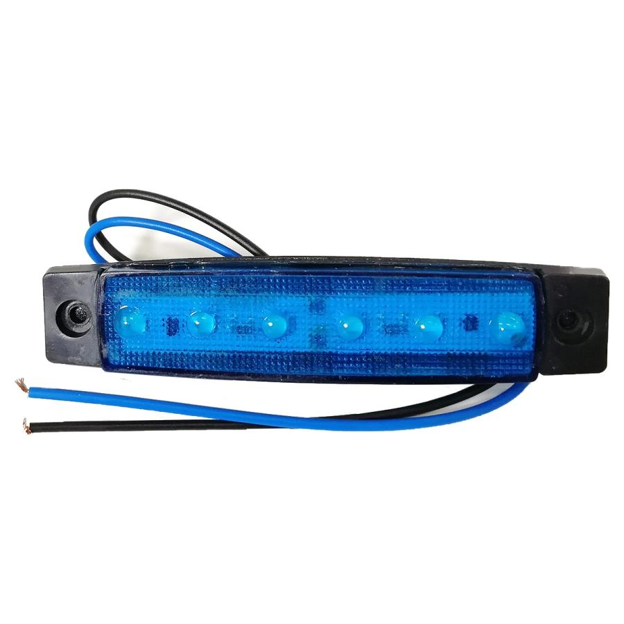 オンライン限定商品 トラック Ledサイドマーカー 角型 24v専用 片側 6連led サイドマーカー 1個 車幅灯 路肩灯 車高灯 角マーカーランプ ブルー 青 Surpr Com Ar