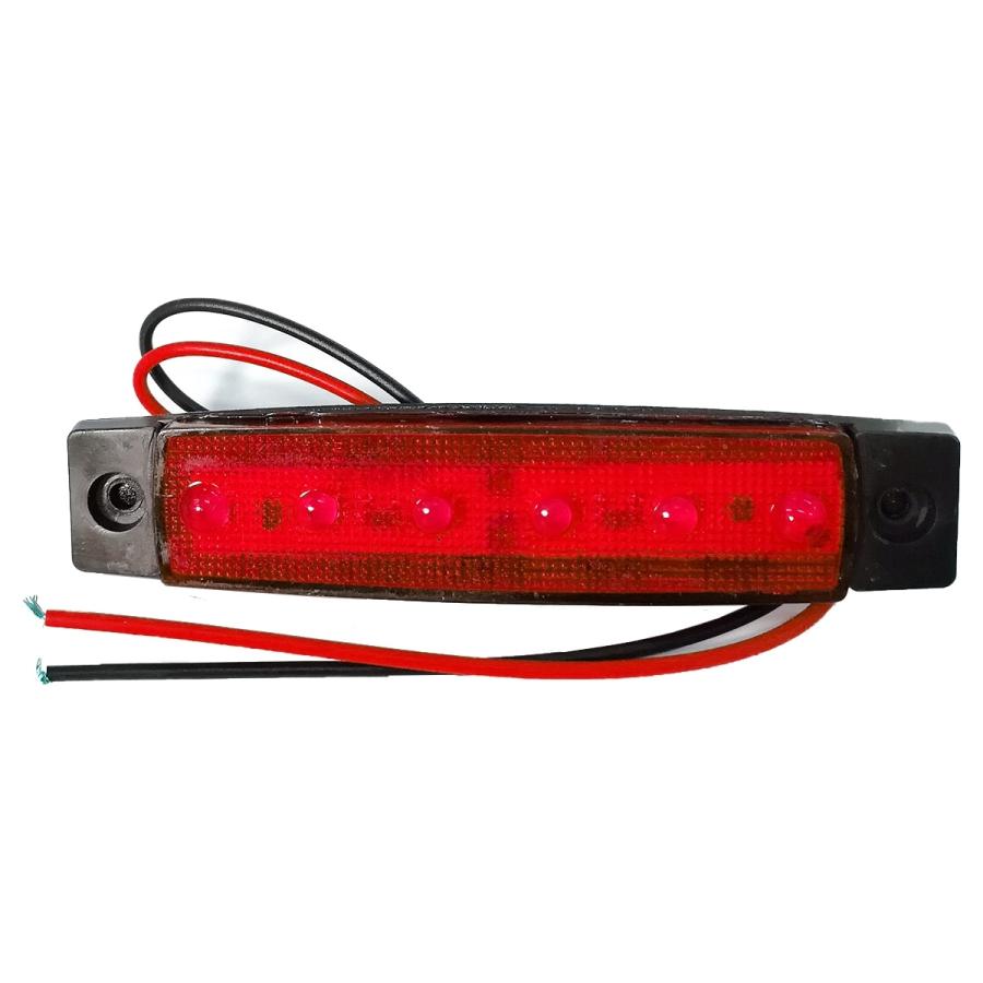 トラック Ledサイドマーカー 角型 24v専用 片側 6連led サイドマーカー 1個 車幅灯 路肩灯 車高灯 角マーカーランプ レッド 赤 Tsm 003 R 1 Global Shopping 通販 Yahoo ショッピング