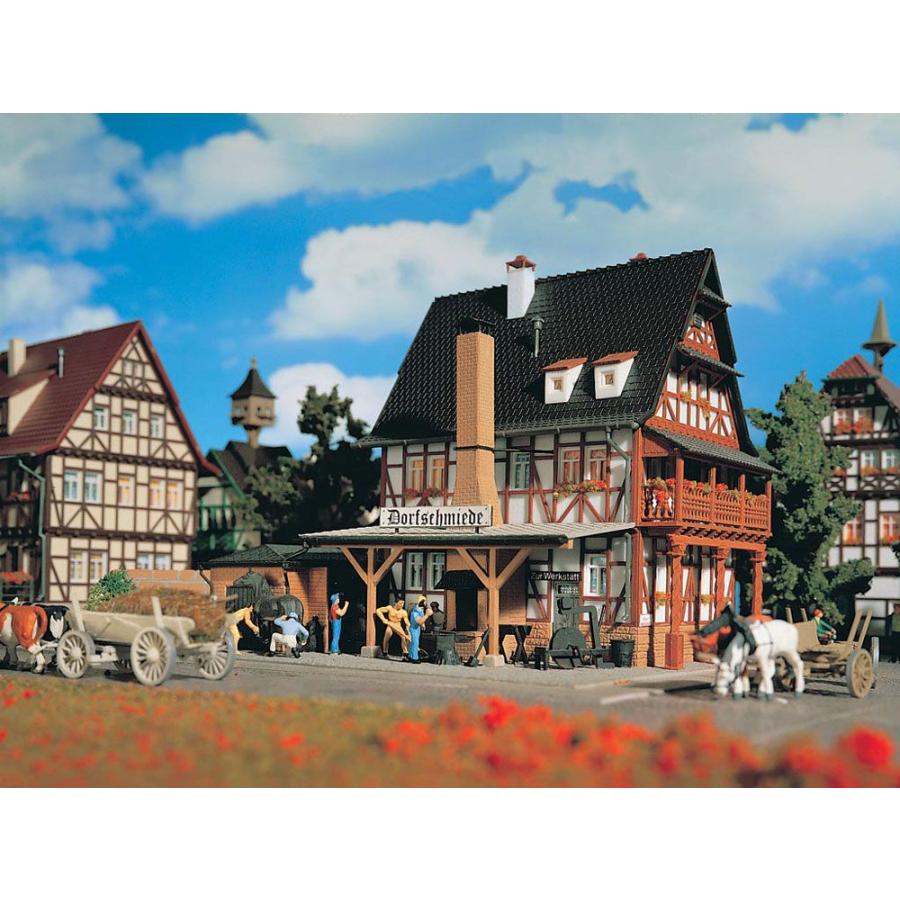 3F 【完成品・希少】VOLLMERフォルマー HOゲージ 3696 村の鍛冶屋 Vollmer(フォルマー) HO Dorfschmiede 3696 : global-train(グローバル