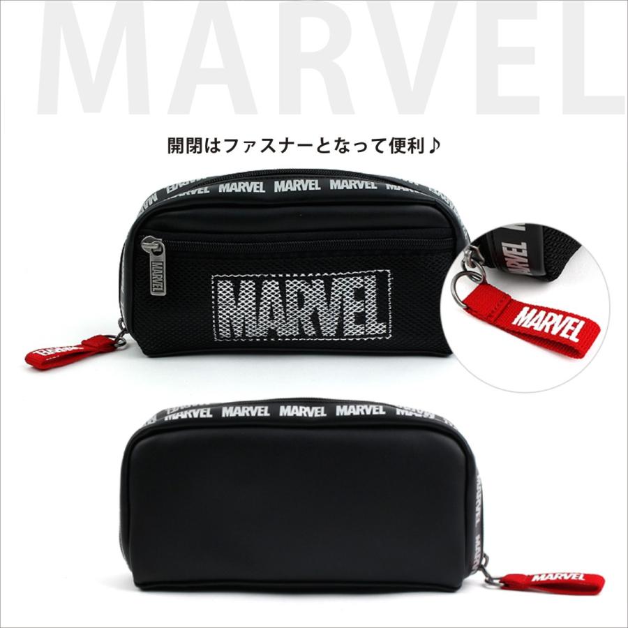 MARVEL（マーベル） ペンケース ケース ブラック 筆箱 ふで箱 低学年