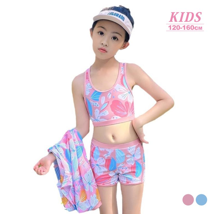 子供水着ラッシュガードセット セパレート キッズ水着3点セット 子供