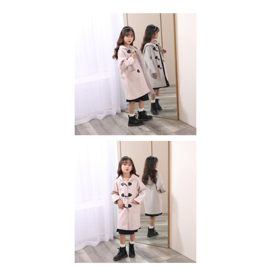 ダッフルコート ロング あったか 冬コート 子供コート ベージュ