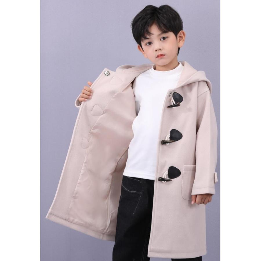 ダッフルコート ロング あったか 冬コート 子供コート ベージュ