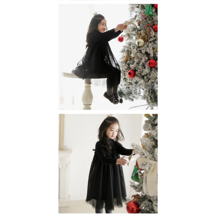 チュールワンピース ドレス ピアノ 発表会 七五三 大人気 結婚式 二次会 ピアノ 長袖ワンピース キッズ服 |  | 12