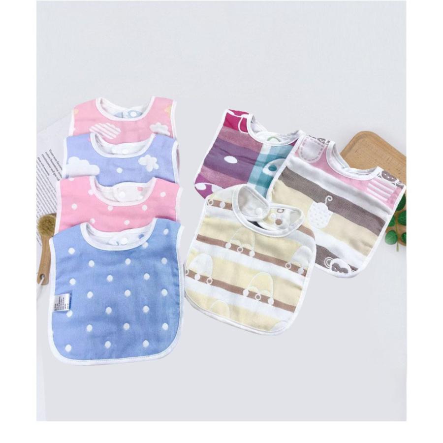 2枚セット ベビースタイ ガーゼスタイ 6重ガーゼ  スタイ 洗える 綿 |  | 01