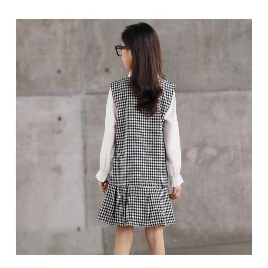 白シャツ チェックジャンスカセット シンプル フォーマル 入学式 こども 子供服 説明会 発表会 七五三 セットアップ p0626 |  | 09
