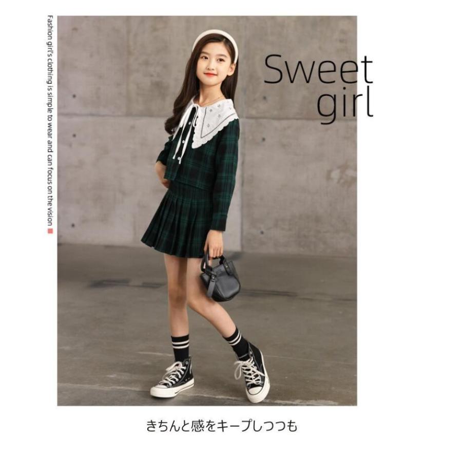 送料無料 チェック柄シャツ スカート 上下2点セット セットアップ チェック柄 シンプル フォーマル 入学式 p0627 |  | 08