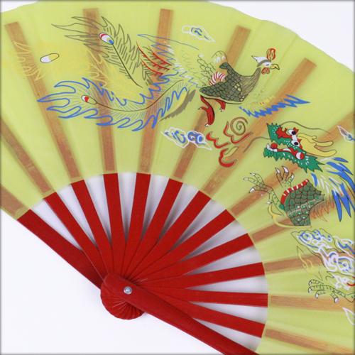 太極扇 舞踊 太極拳 龍柄 太極拳 扇【龍鳳（赤）】｜太極縁