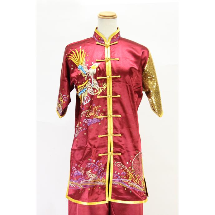 刺繍表演服 太極拳 長拳 オーダーメイドスタンダードシルレッチ 表演服 太極拳 服 チャイナ服_1