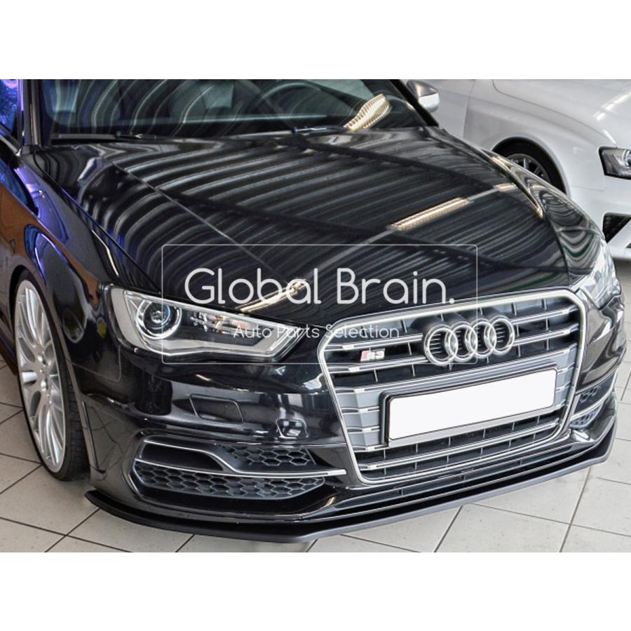 Audi A3 S3 8V グロスブラック フロントバンパー リップスポイラー