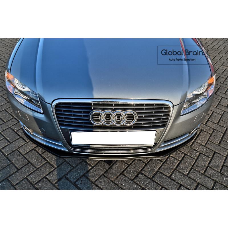 【新品・未開封】 Audi ブラック フロントバンパースポイラー 4ピースセット アウディ A4 セダン B9 8WCVK 8WCYRF 前期 フロントアンダー