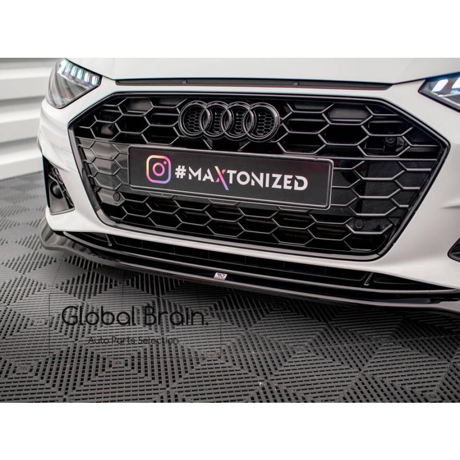 アウディ A4 B9 後期 Sライン フロント リップ スポイラー V2の画像