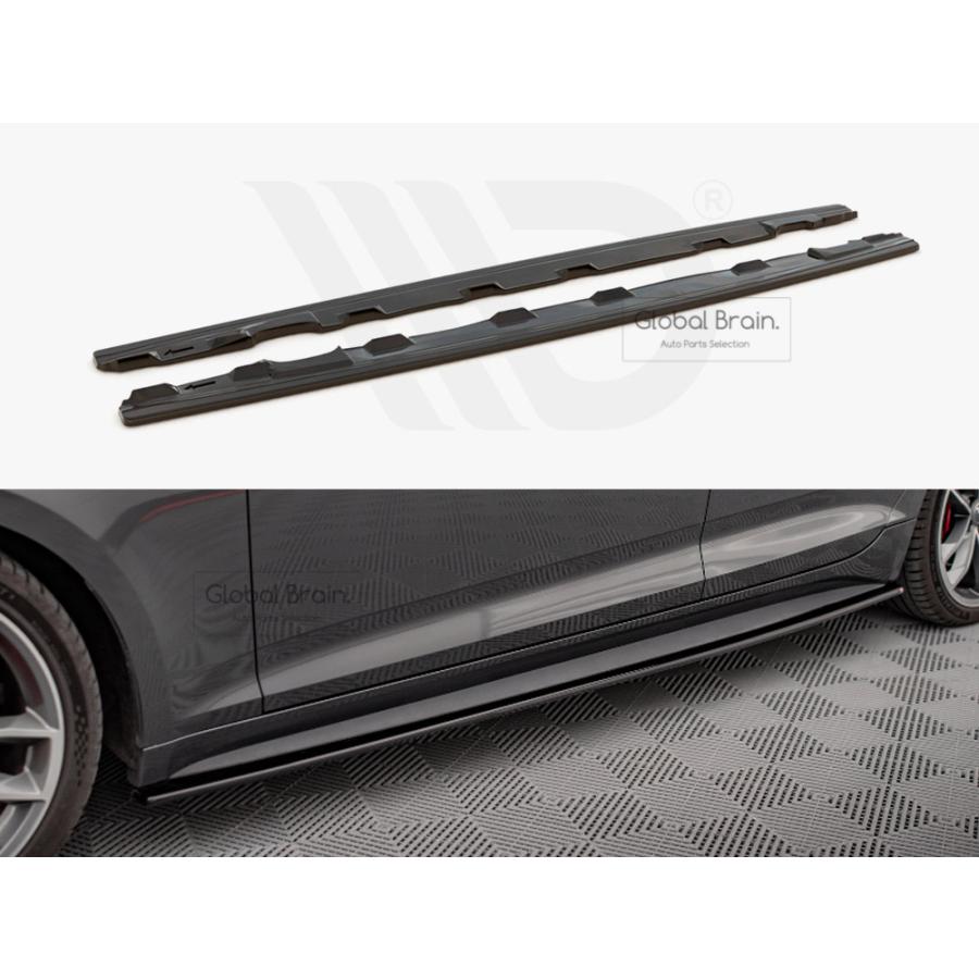 ブラック アウディ a3 s3 a4 s4 a5 s5 rs5 サイドステップ globalbrain_audi-a5-f5-sline-