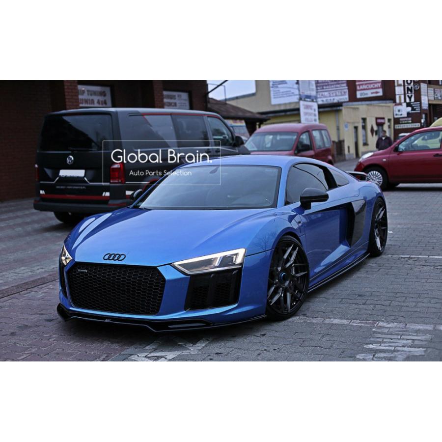 アウディ R8 後期 フロント バンパー リップ スポイラー