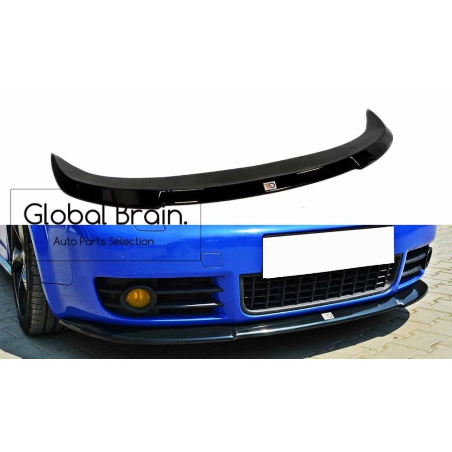 【新品・未開封】 Audi ブラック フロントバンパースポイラー 4ピースセット アウディ A4 セダン B9 8WCVK 8WCYRF 前期 フロントアンダー