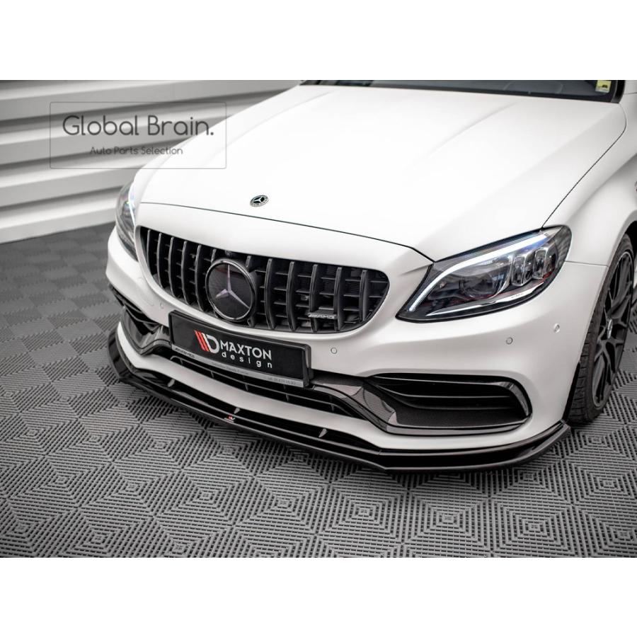 ベンツ W205 S205 C63専用 リップスポイラー 本物カーボン Mercedes-Benz（メルセデス・ベンツ） C205 C63 AMG ED1 後期 クーペ