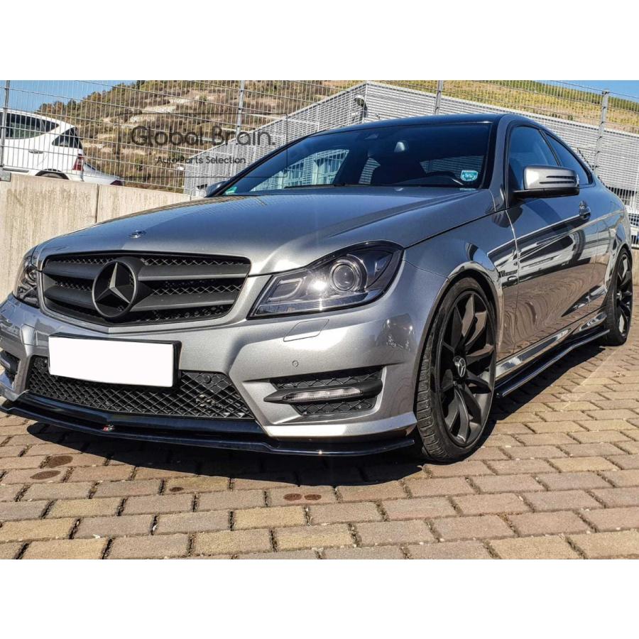 ベンツ Cクラス W204 フロントリップスポイラー カーボン調 バンパーエアロ BENZ メルセデス ベンツ W204 Cクラス 後期 AMGスポーツ用